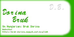 dorina bruk business card